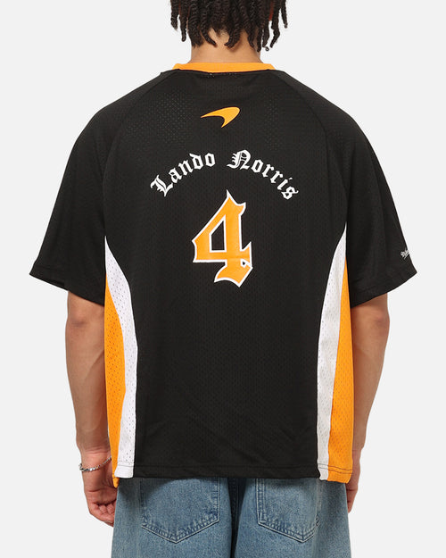 Mitchell & Ness McLaren Lando Norris Black Letter Jersey Black/Papaya