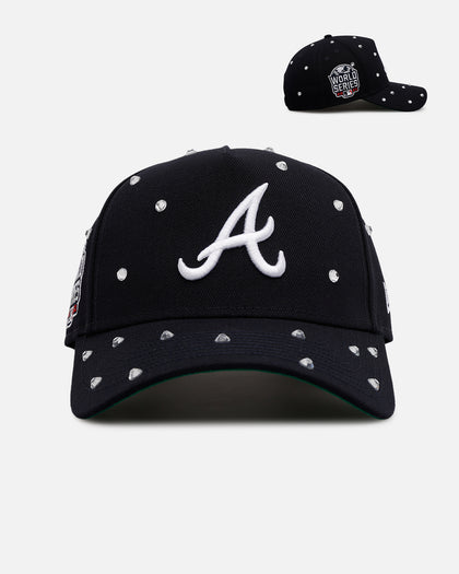 New Era Atlanta Braves 'Embellishment' 9FORTY A-Frame Snapback Navy