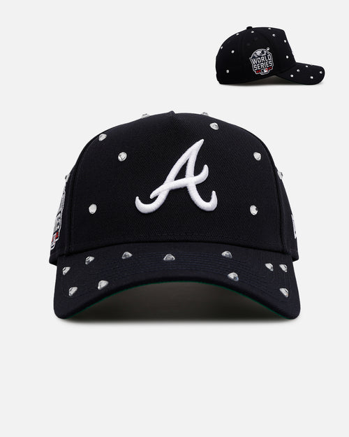 New Era Atlanta Braves 'Embellishment' 9FORTY A-Frame Snapback Navy