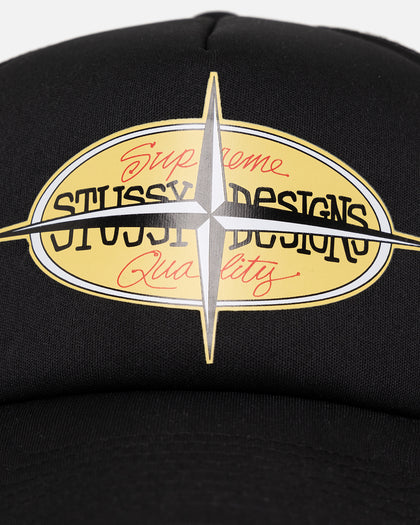 Stussy Points Trucker Cap Black