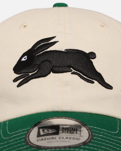 New Era South Sydney Rabbitohs 'NRL 2-Tone 2025 Collection' Casual Classic Strapback Chrome White