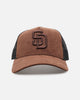 47 Brand San Diego Padres 'Tonal Suede' '47 Offside Trucker Snapback Chocolate