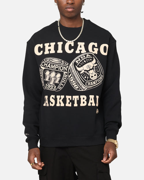 Mitchell & Ness Chicago Bulls Rings Crewneck Black