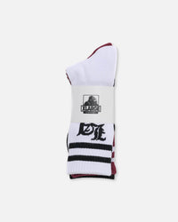 X-Large Old English Stripe Crew Socks 3 Pack Multi