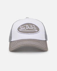 Von Dutch Grey & White Trucker Snapback Grey/White