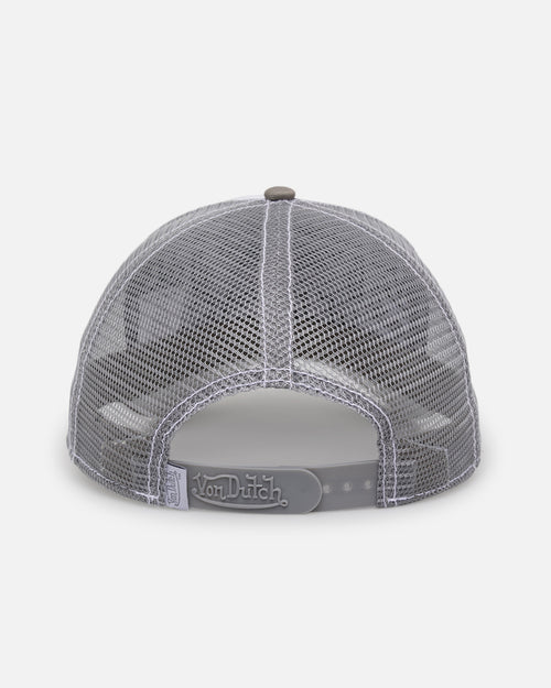 Von Dutch Grey & White Trucker Snapback Grey/White
