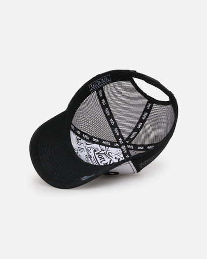 Von Dutch Unisex Trucker Snapback Hat Black/White