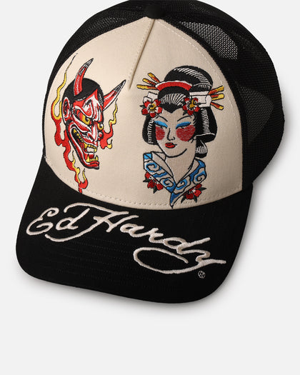 Ed Hardy Devil Trucker Snapback Black