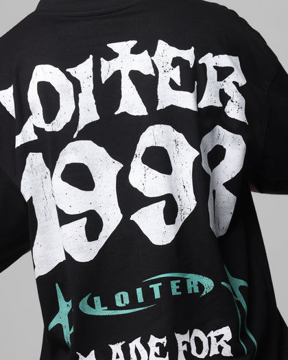 Loiter Staple Logo Drop T-Shirt Black