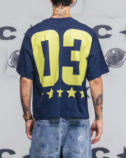 Carre Rally T-Shirt Navy/Yellow