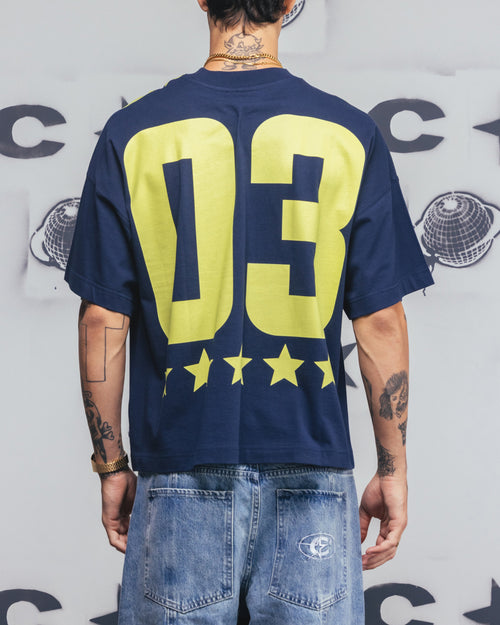 Carre Rally T-Shirt Navy/Yellow