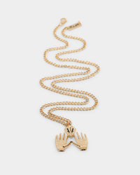 Wild For The Weekend All Hands Necklace Gold