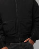 Loiter Hybrid Cropped Bomber Jacket Black