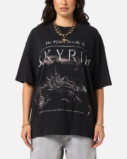 73Studio X The Elder Scrolls V: Skyrim Alduin Vintage T-Shirt Black Acidwash