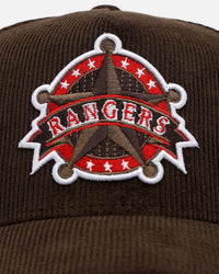 New Era Texas Rangers 'Walnut Cord' 9FORTY A-Frame Corduroy Snapback Walnut