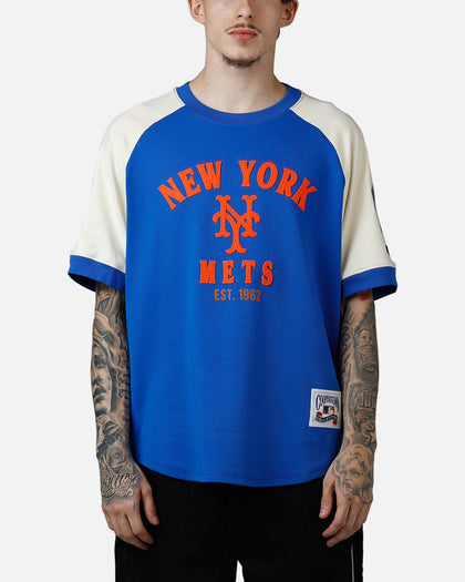 Pro Standard New York Mets Double Knit Raglan T-Shirt Blue