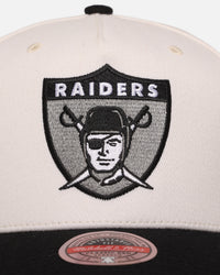 Mitchell & Ness Las Vegas Raiders 'Go Team Go' MVP Snapback Off White/Black