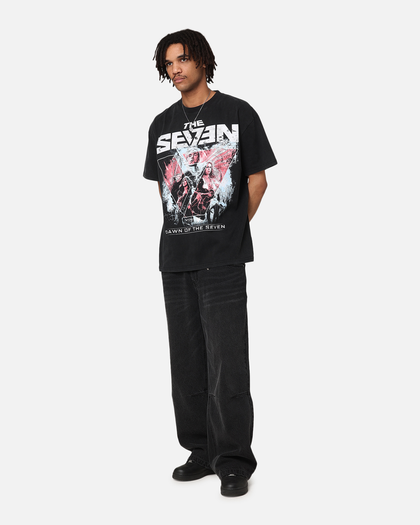 73Studio X The Boys The Seven Vought Vintage T-Shirt Black Acidwash