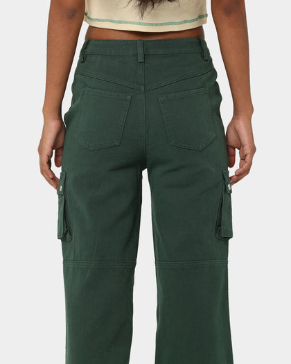 MNML Chloe Mid Rise Cargo Jeans Green