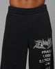 Loiter Destruct Sweat Pants Washed Black
