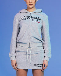 Ed Hardy By Loiter Women's Longue Hoodie Light Grey Marle