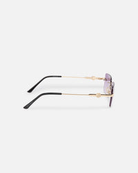 Belvoir & Co Hampton Sunglasses Purple/Gold