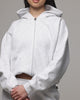 American Thrift Women's Classic Zip Hoodie Grey Heather