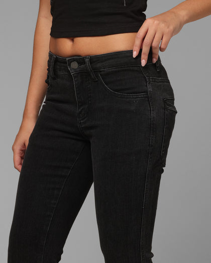 Loiter Women's Wraith Bootcut Jeans Black