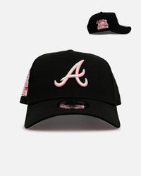 New Era Atlanta Braves 'Black And Pink' 9FORTY A-Frame Snapback Black/Pink