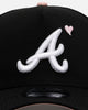 New Era Atlanta Braves 'Pink Satin Hearts 2.0' 9FORTY A-Frame Snapback Black/Pink