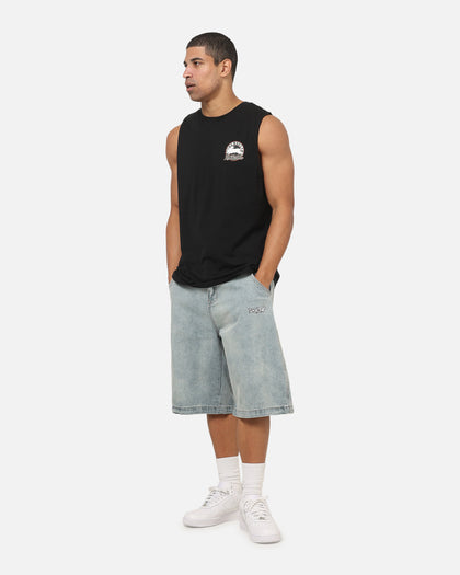 Bleacher Athletic South Sydney Rabbitohs NRL Adult Muscle T-Shirt Black
