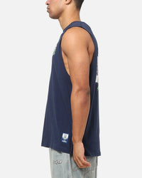 Bleacher Athletic Canberra Raiders NRL Adult Muscle T-Shirt Navy