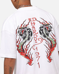 Ed Hardy Flaming Cobra T-Shirt White