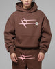 Loiter Hybrid Premium Hoodie Brown/Pink