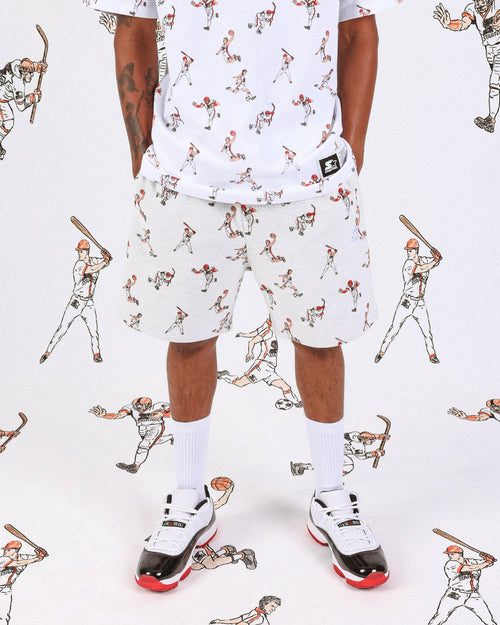 Starter Sports Stars Track Shorts Pepper Grey