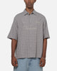Vouseti Full Court Button Up Shirt Grey Plaid