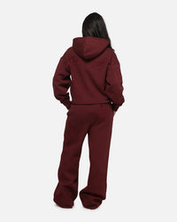 Ed Hardy Women's Tattoo Zip Hoodie Burgundy