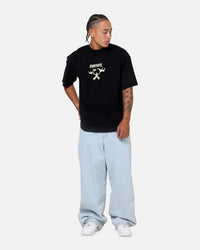 73Studio X Fortnite Where We Droppin T-Shirt Black Acidwash