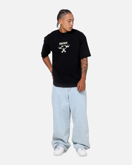 73Studio X Fortnite Where We Droppin T-Shirt Black Acidwash