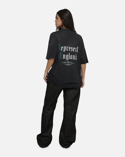 Represent Private Members T-Shirt Stained Black