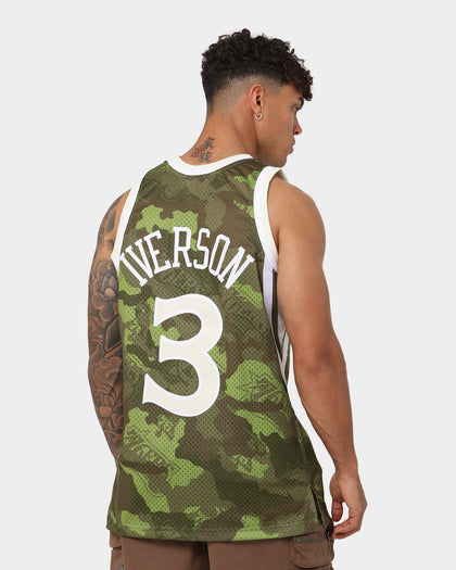 Mitchell & Ness Allen Iverson Philadelphia Sixers '96-'97 Camo Swingman Jersey Green Camo