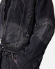 MNML Panelled Moto Denim Jacket Washed Black