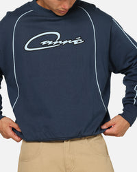 Carre International Star Crewneck Navy