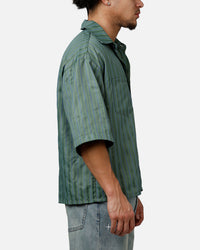 MNML Strip One Pocket Pajama Shirt Green