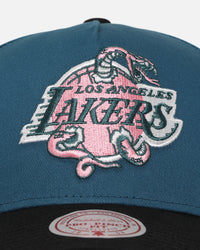 Mitchell & Ness Los Angeles Lakers 'Deep Emerald' Pro Pinch Snapback Black