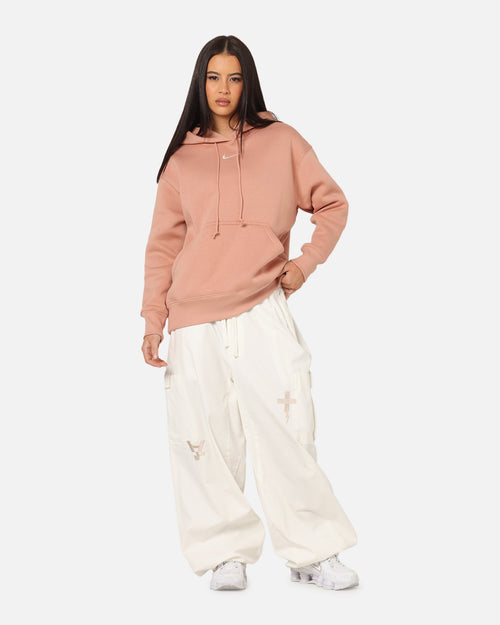 Nike Women's Sportswear Phoenix Fleece Oversized Pullover Hoodie Rose Gold