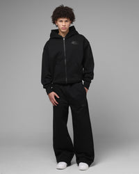 Loiter Ultra Hybrid Zip Hoodie Black Stealth