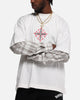 Loiter Layered Flannel T-Shirt Cream