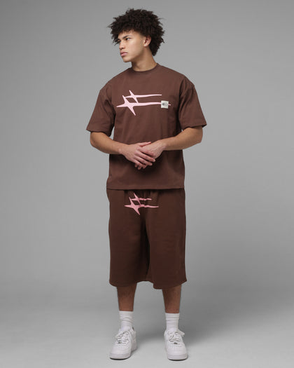 Loiter Hybrid Premium Shorts Brown/Pink