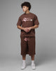 Loiter Hybrid Premium Shorts Brown/Pink